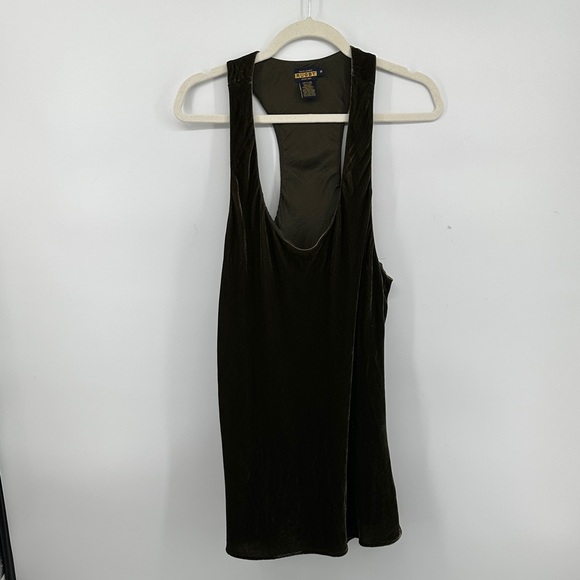 Ralph Lauren Rugby Tops - Ralph Lauren VTG Y2K Streetwear Grunge Whimsigoth Dark Velvet Tank Top Sz12